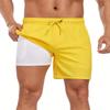 Herren Neue Shorts mit elastischem Bund, Modische Schnelltrocknende Elastische Strand-Freizeit-Urlaubs-Badehose