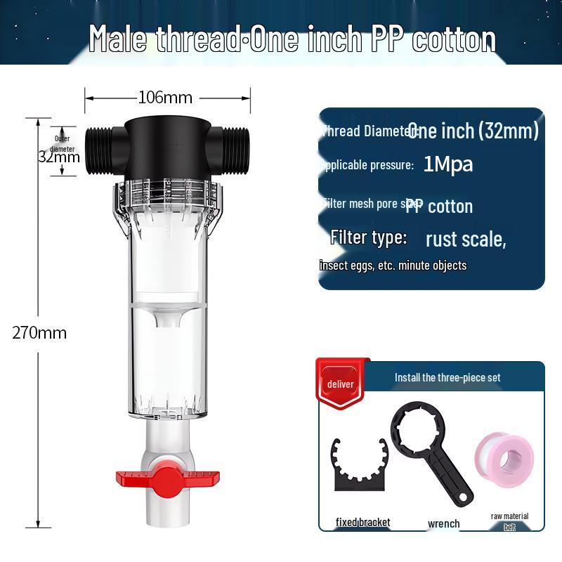 Fischabfall-Sammler & Selbstentleerender Wasserhahn Sediment-Vorfilter für Aquarien