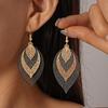 Multi-layered Hollow Leaf Ear Hooks, Dark Style Earrings, High-end Simple Earrings