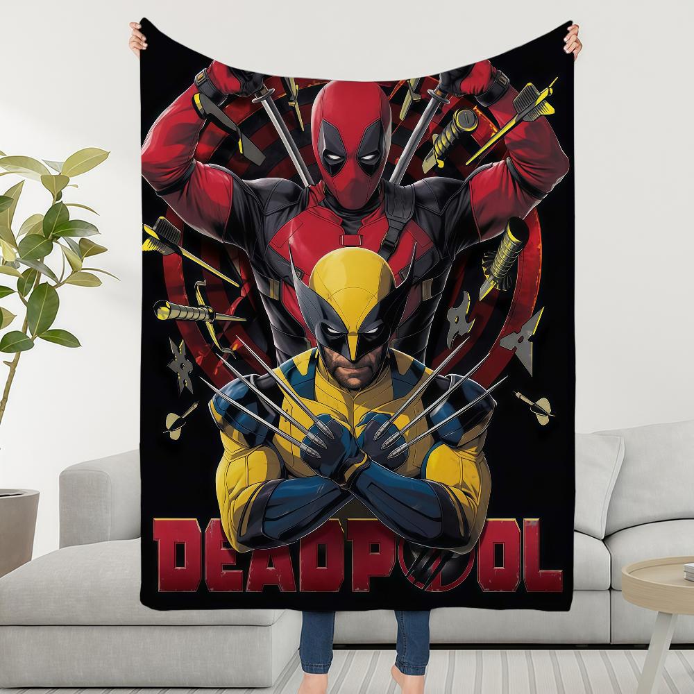 

Blanket AND Throw Super Cosy Plush Living Room Sofa Couch W-WolverineS-ES Childish Birthday D-DeadpoolS-ES Gifts 75x90cm