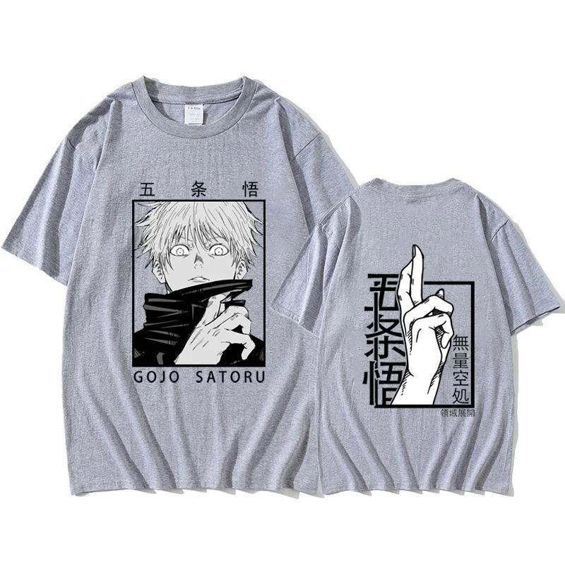 New Gojo Satoru Print T Shirt Men Women Casual Personality Loose T Shirt Streetwear Fashion Anime Harajuku Tees
