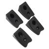 4pcs Wheel Chocks Heavy Duty Triangular Tire Stopper Block Set Anti Slip Base for Car Trailer RV