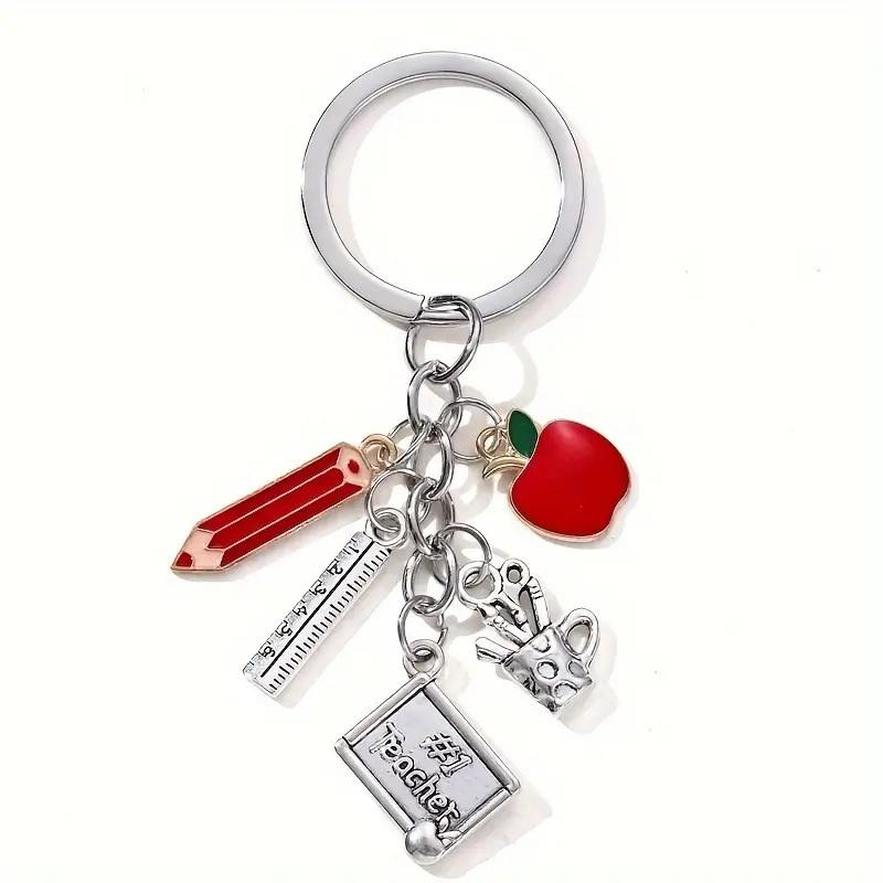 New Teacher'S Day Gift Key Chain Best Teacher Gift Hollow Car Key Chain Pendant Jewelry For Men And Women.