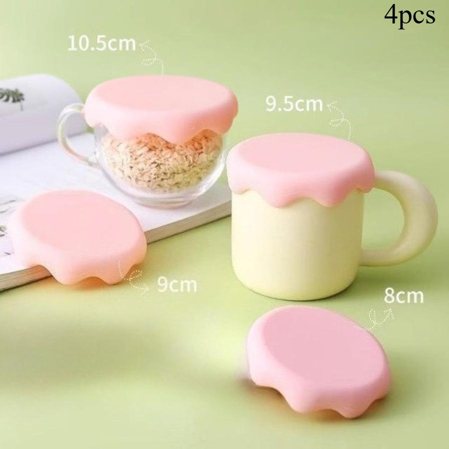 

Стеклянная крышка для чашки Силиконовая крышка для кружки Крышка для стакана для воды Пылезащитная Герметичная крышка Универсальная крышка для чашки Колпачок Пылезащитный