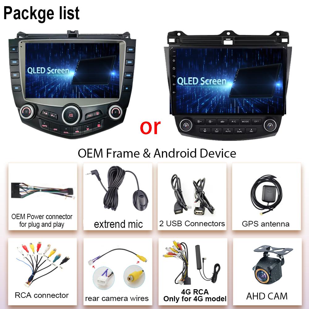 Car Radio Android 14 For Honda Accord 7 2003-2007 Carplay Android Auto Autoradio Touch Screen No 2din Head Unit 5G Wifi BT DSP