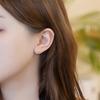 Real 925 Sterling Silver Fashion Sweet Flower Bead Screw Stud Earrings for Women Wedding Fine Jewelry