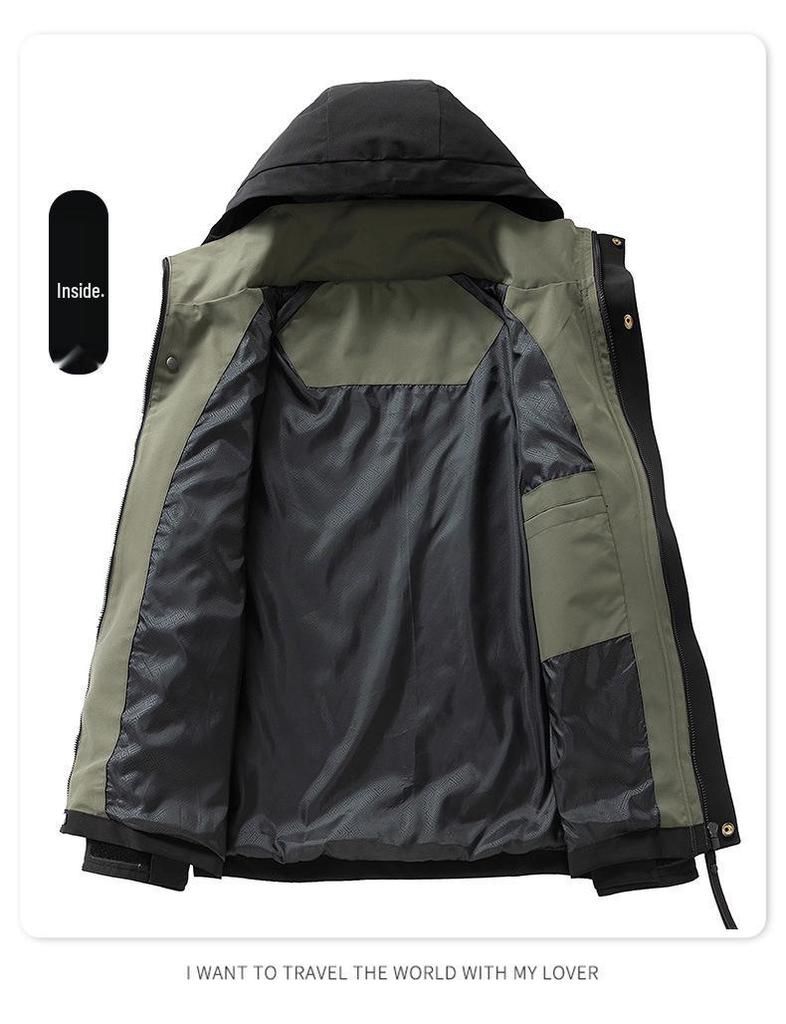 Men's 2025 Autumn Windproof Hooded Jacket: Korean Style Casual Sporty Mountaineering Windbreaker