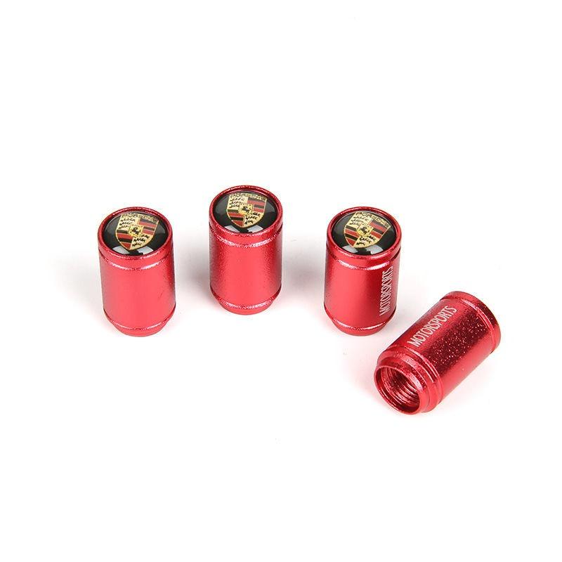 4 Stück Aluminiumlegierung Auto Rad Reifenventilkappe Reifenventil Schaftabdeckung für Porsche Panamera Macan 911 718 Taycan Boxster Cayman 918 Pajun