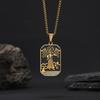 Tarot Card Neckalce Stainless Steel for Women Men Evil Eye Star Moon Sun Lovers One Piece Choker Original Design Jewelry Gifts