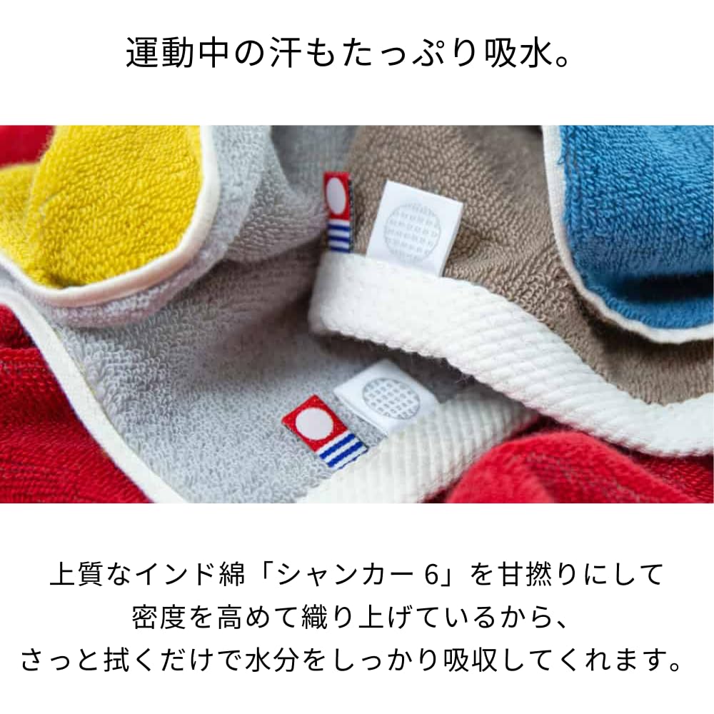 Iori Hoshi Reversible Sports Towel 25x110cm (NEW Blue) Imabari Towel Swim Towel Sports Gym Absorbent Quick Drying Plain 100% Cotton