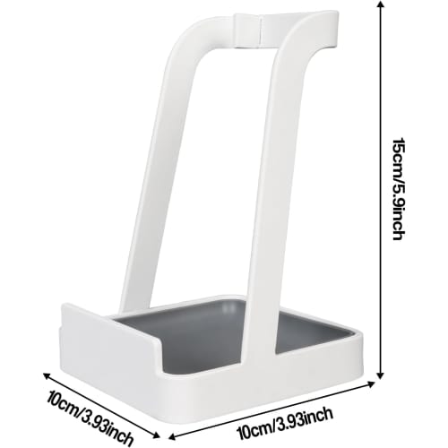 Liebbon Ladle Lid Rest Stand | Fits Pot Lids, Chopsticks, Knives, and Rice Paddles | Includes Draining Tray, Multi-Function Utensil Stand (White)