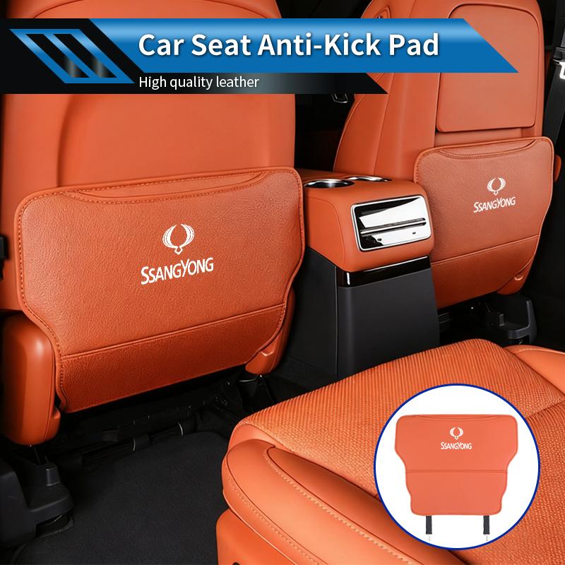 Car Seat Anti-Kick Pad Seatback Storage Protector Cover Accessories For SsangYong Actyon Korando Rexton Kyron Rodius Tivoli Muss