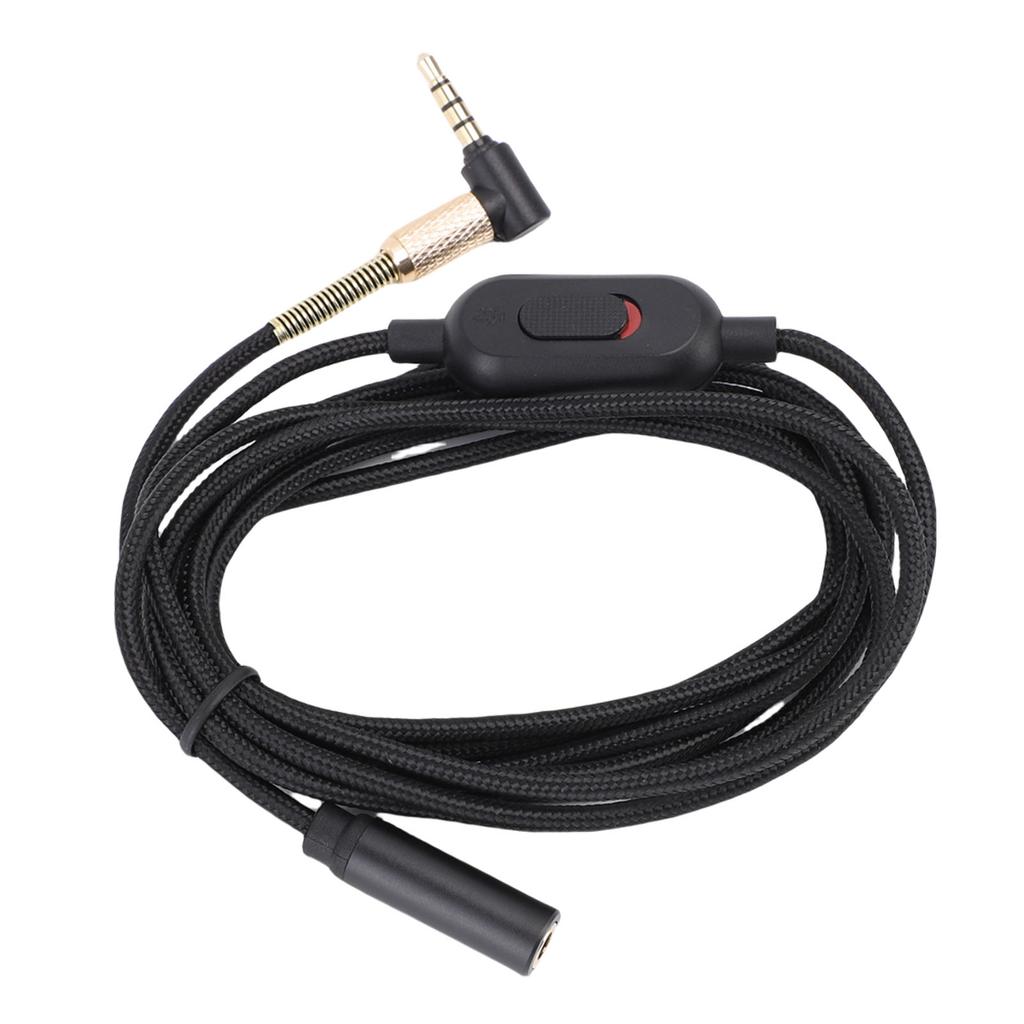 Headphone Extension Cable 3.5mm Sound Stereo Extender Cord Nylon Wire with Volume Control for Earphones