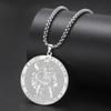 Jeshayuan Saint Florian Necklace Stainless Steel St Necklace Fire Rescue Amulet Pendant Jewelry Religious Gift for Men Women