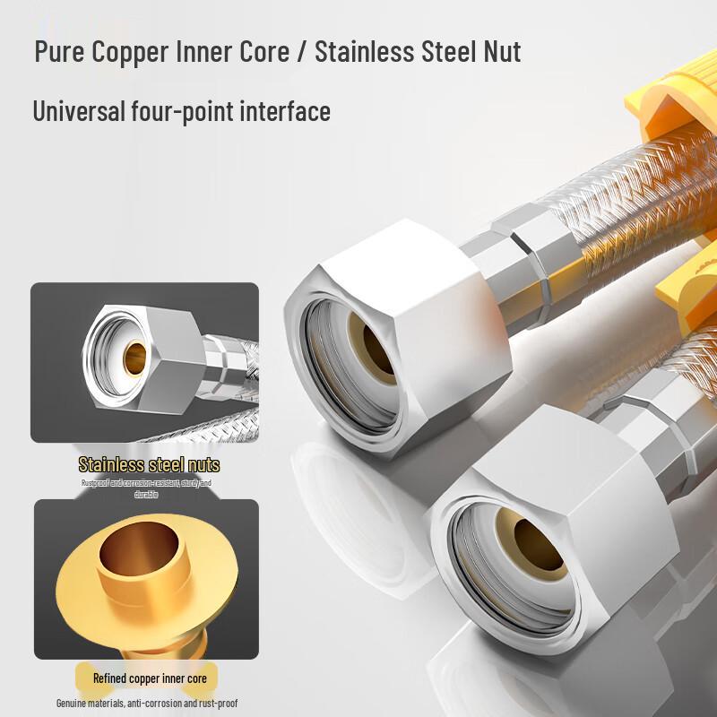MEJUE Stainless Steel Braided Faucet Supply Hoses