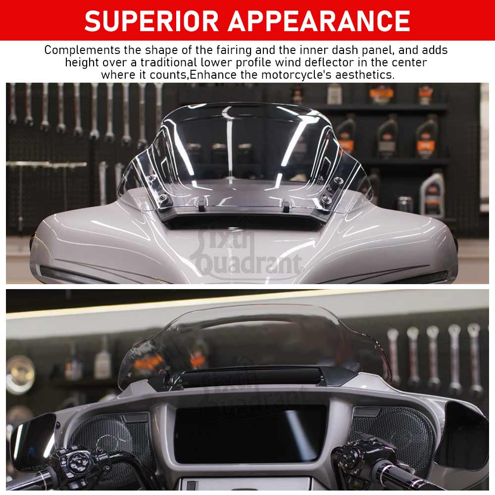 For Harley CVO/SE Street Glide FLHXSE Models 2023 2024 -later Motorcycle 14" Windscreens Clear Black Light Smoke ABS Plastic