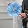 Colorful Folding Paper fan Paper Decorative Fans Portable Circular Fan  Wedding Party