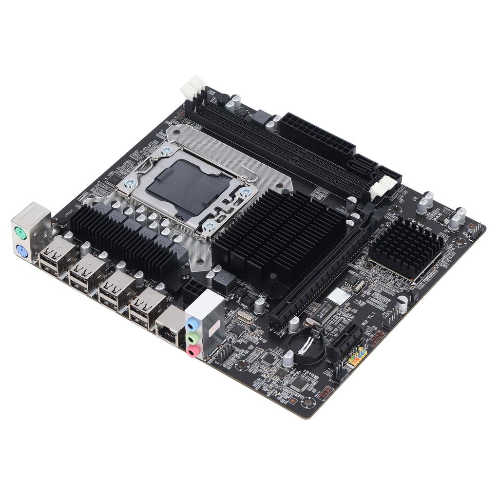 X58 Motherboard 2 DDR3 LGA 1366 Pins Gaming Motherboard Support ECC Memory USB2.0 SATA Port PCB Motherboard for Desktop