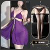 Sex underwear transparent steel tray gathers Sao suspender lace backless perspective sex nightdress seduction suit women