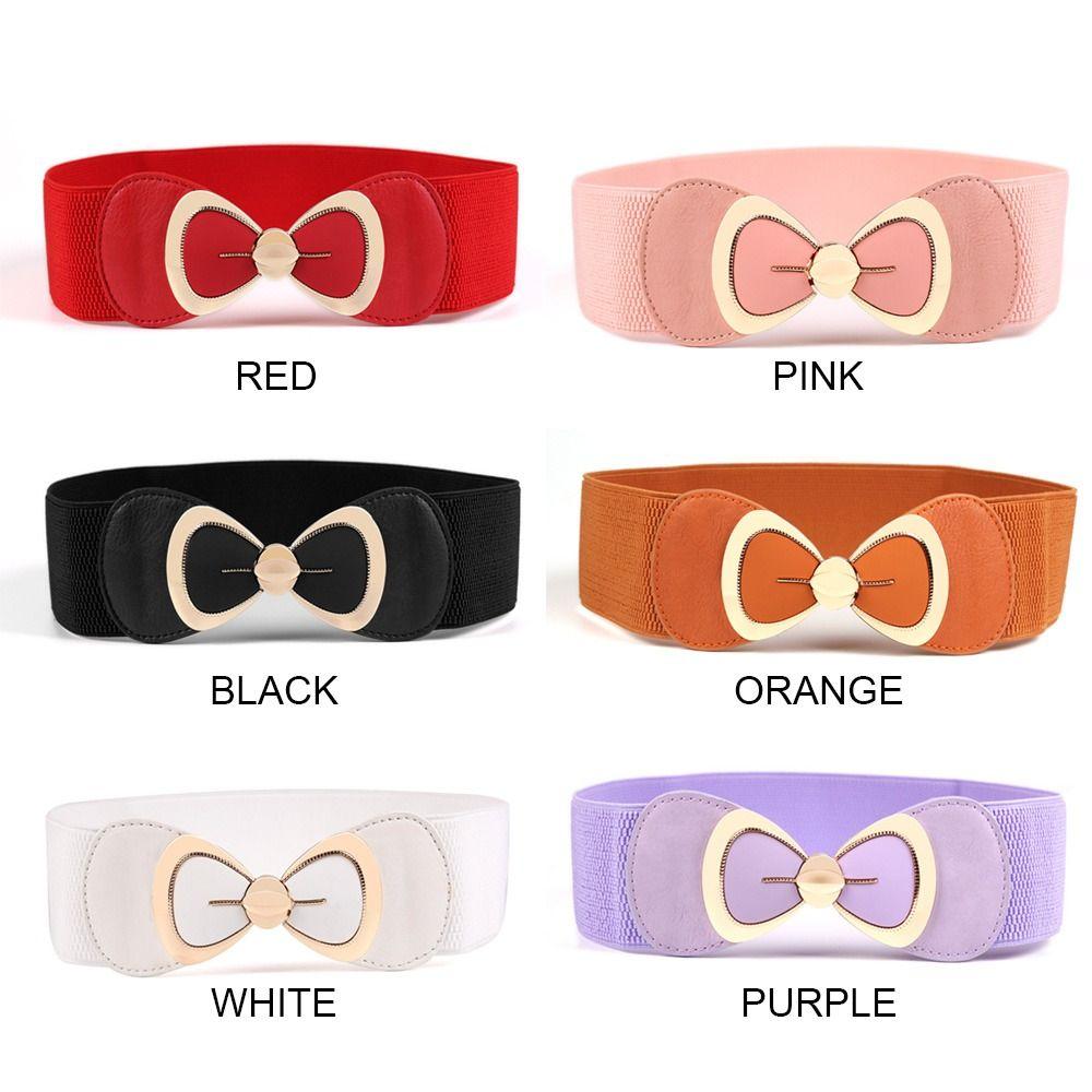 Módní dámské doplňky svetr dekorativní šaty popruh elastická přezka široký pas pás