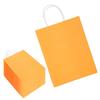 Eco‑Friendly Portable Kraft Paper Bag Shop Clothes Packaging Gift Bag (M 21 x 11 x 27.5cm)(Orange )