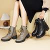 Fashion AIYUQI Ankle Boots Women Winter 2024 New Genuine Leather Natural Wool Warm Mom Boots Non-slip Large Size Women Snow Boots