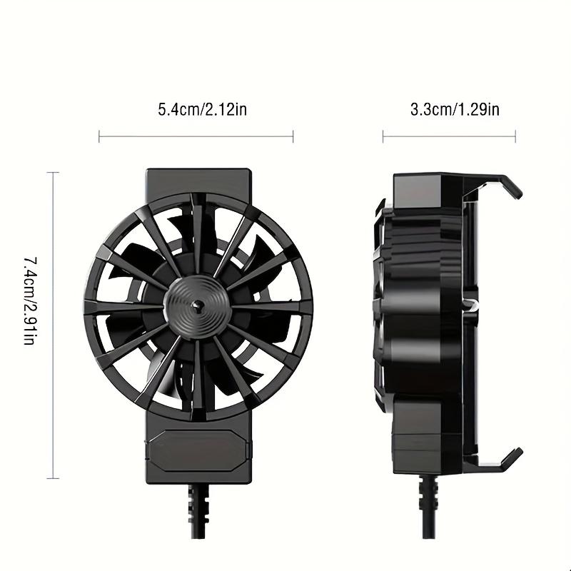 Portable Phone Cooler External Cooling Accessory Suitable for iPhone and Android Smartphones Phone Fan Cooler Device
