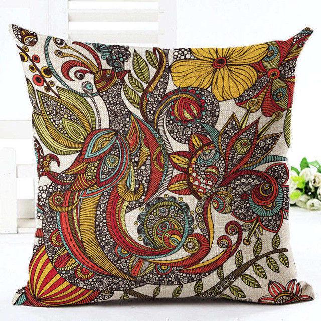 

Nordic 18 Peacock Pillow Case Sofa Bedroom Home Decor Throw Linen Cover Cushion #3