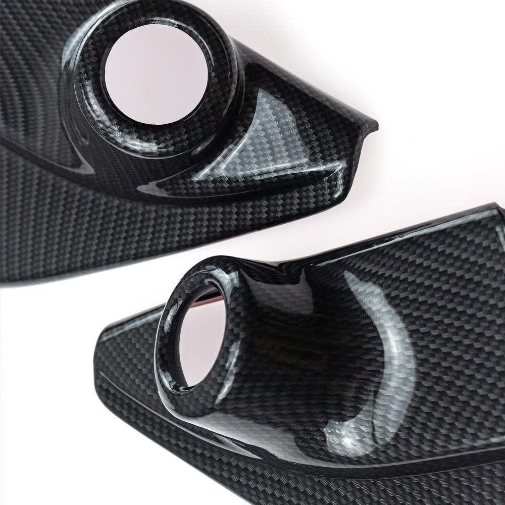 2 pièces Garniture de Cadre de Haut-parleur de Pilier de Voiture Couleur Fibre de Carbone Motif Bambou pour Toyota Hilux Revo Conquest 2015-2021 Toyota Fortuner