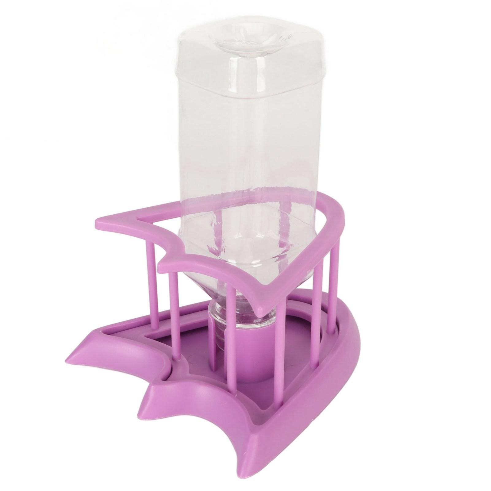 Automatic Reptile Water Feeder Safe Purple Fence Reptile Water Drinker Dispenser with Bottle for Lizard Reptile Supplies S NW-14