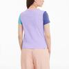 Puma Downtown Casual Short Sleeve Round Neck T-Shirt Women Tops Light-Purple 531441-16
