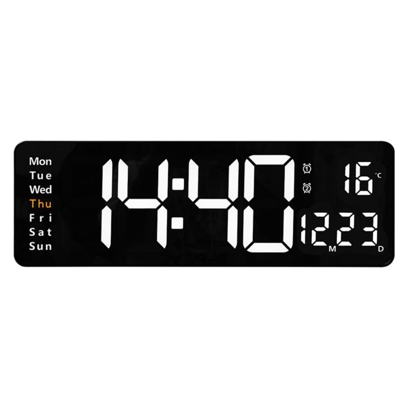 

15 LED Digital Clock with Clear Visibility Multiple Function Wall Clock for Home Offices Easy to Read from a Distance