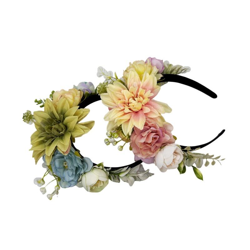 Neuer künstlicher Blumenkranz Mori Foto Urlaubs Kopfschmuck Hochzeit Festival Braut Brautjungfer Foto Haarschmuck