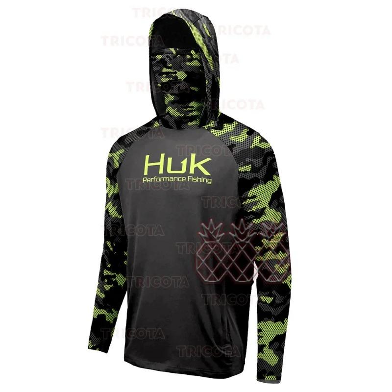 New Fishing Shirts Mask Neck Gaiter Hoodie Clothing Men Long Sleeve Clothes UV Protection Anti Mosquito Fishin