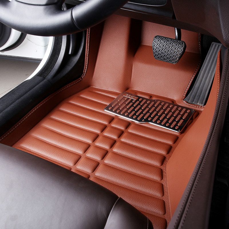 Geely Emgrand Ev300 Floor Mats 50 Emgrand Ev450 New Energy Electric Vehicle-Specific Full-Coverage Car Floor Mats Brown Driver s Side