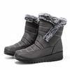 2025 New Style Faux Rabbit Fur Collar High-Top Insulated Women's Snow Boots with Side Chain, Waterproof Women's Boots, Casual Women's Shoes
