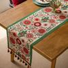 Red Table Flag Jacquard Auspicious Chinese New Year Dining Table Fabric New Year Coffee Table Bed Flag