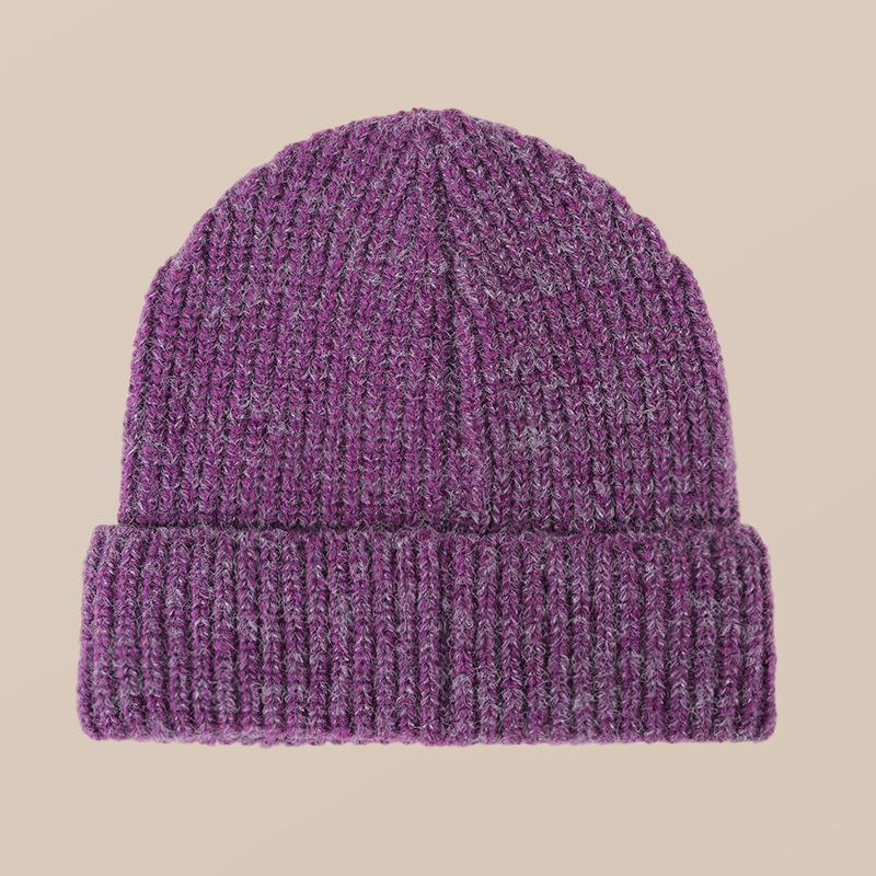 Cold Hat Big Head Wing Thick Wool Hat for Women Spring Versatile Warm Loose Face Small Ear Protection Knit Hat Piles of Hats