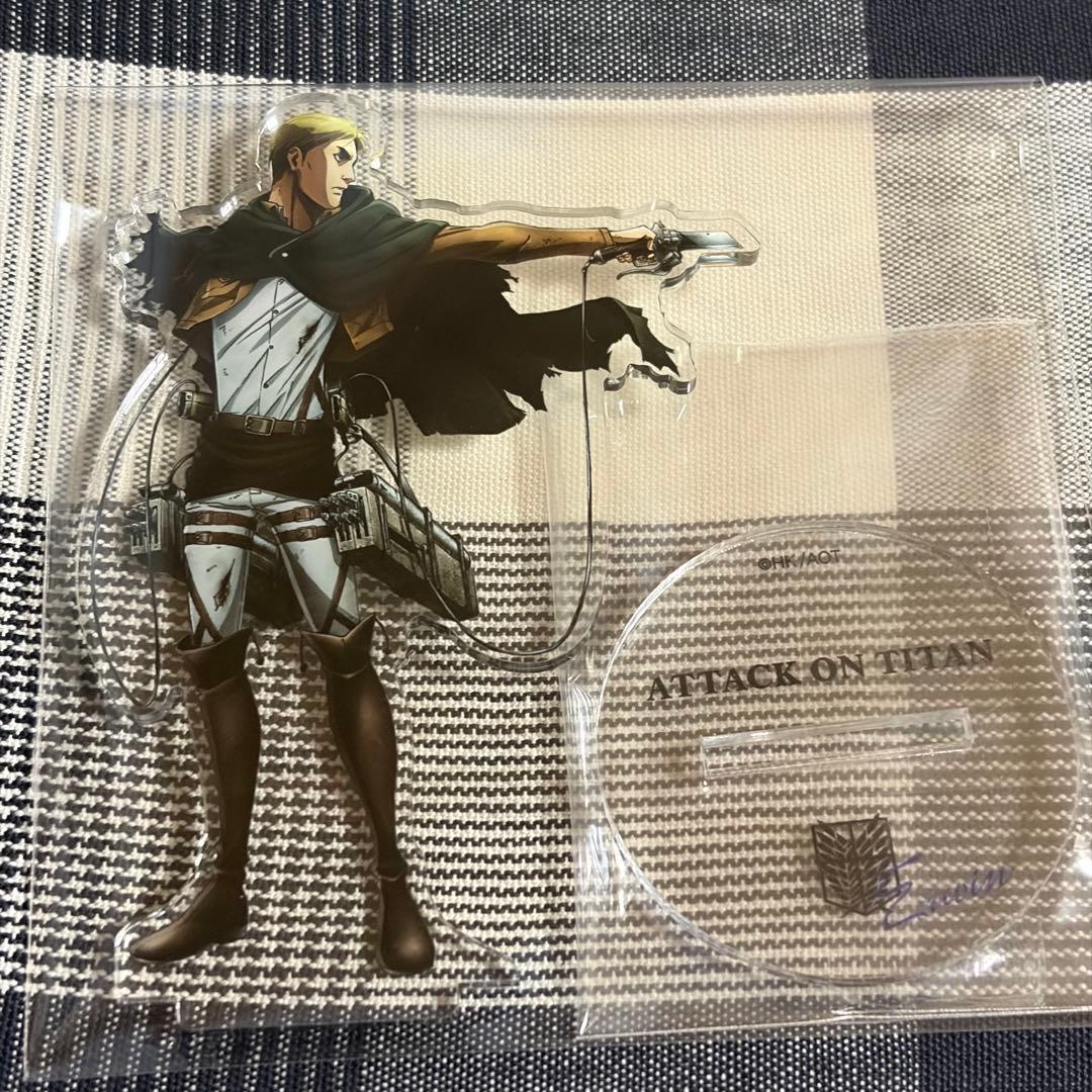 Used Attack on Titan Acrylic Stand Erwin Charaguma Comiket