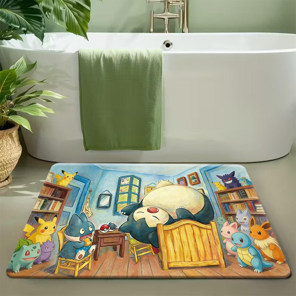 Fantasy Castle Garden Gardevoir With Flower Bouquet Soft Non Slip Absorbent Home Entryway Bathroom Decor Doormat Rug