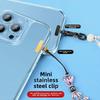 1/2PCS Mini Mobile Phone Lanyard Patch Pad Stainless Steel Silent Hole Clip Ultra-thin Metal Back Patch Sturdy Connection Piece