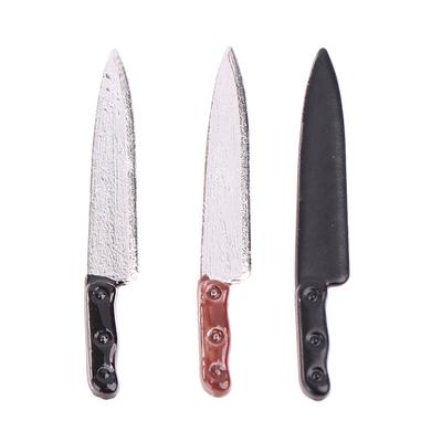1:12 Dollhouse Miniatures Metal Knife Model Mini Kitchen Accessories Toys