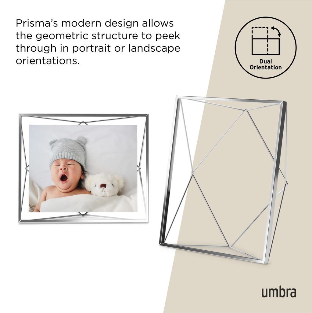 Umbra Prisma Photo Display 8x10" Chrome Photo Frame