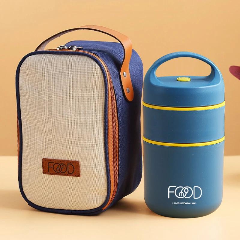 Portable Kids Thermal Lunch Bag 304 Stainless Steel Bento Box Children School Picnic Food Storage Lunch Boxes Container Bags