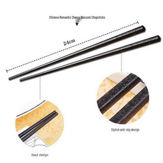 Hexagonal Japanese Alloy Chopsticks Set for Sushi and Cuisine