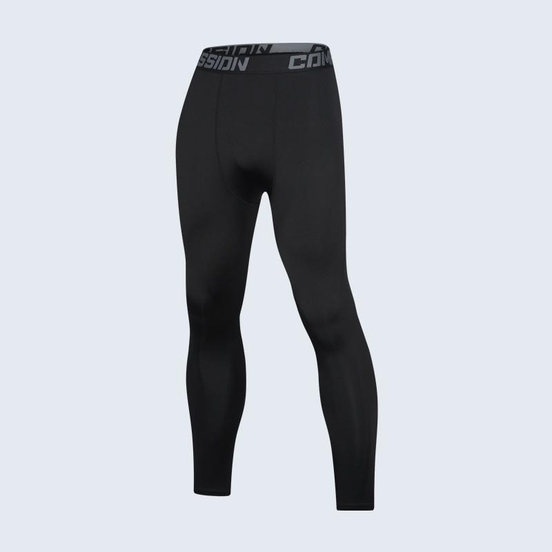 Herren Schnelltrocknende Kompressionsstrumpfhose für Laufen, Basketball, Fußball & Training 3XL black