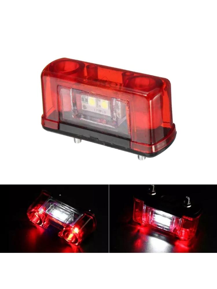 Car License Number Plate Light Universal 4 LEDs 12V 24V Car Truck Trailer License Plate Rear Tail Light License Lamp