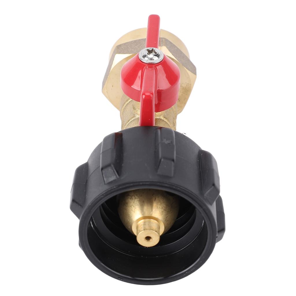 QCC1 Tank Refill Adapter with Shut On Off Controller Ball Valve Gas Easy Filler for 1lb Cylinder