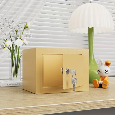 Compact Steel Coin Safe Box Dual Key Lock No Battery Needed Home Office Deposit Security Box Perfect Gift for Holidays Birthday Modern Durable