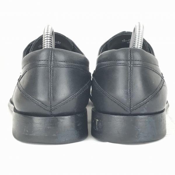 80s-90s Vintage USA Florsheim Leather U-Tip Men 27 Black Goodyear(USED)